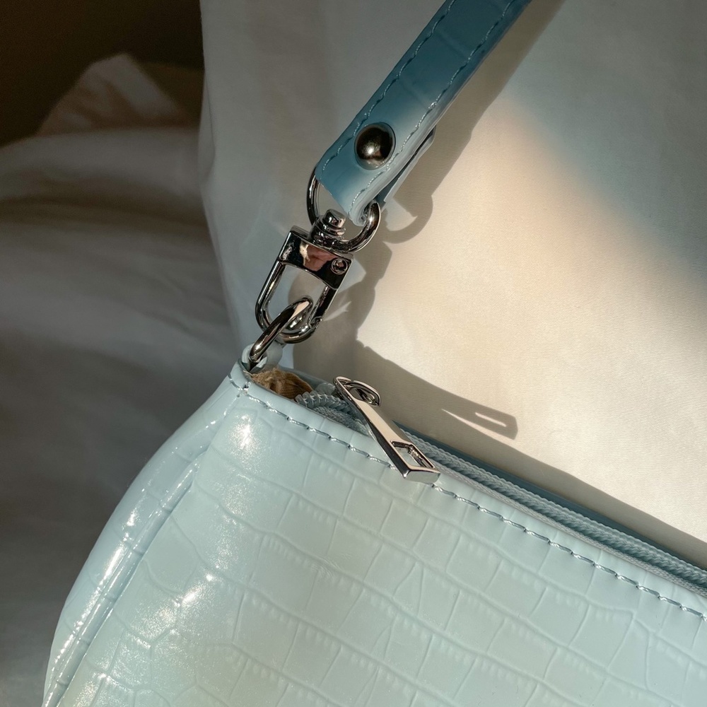 - y2k blue baguette bag baguette purse - Picture 3 of 5